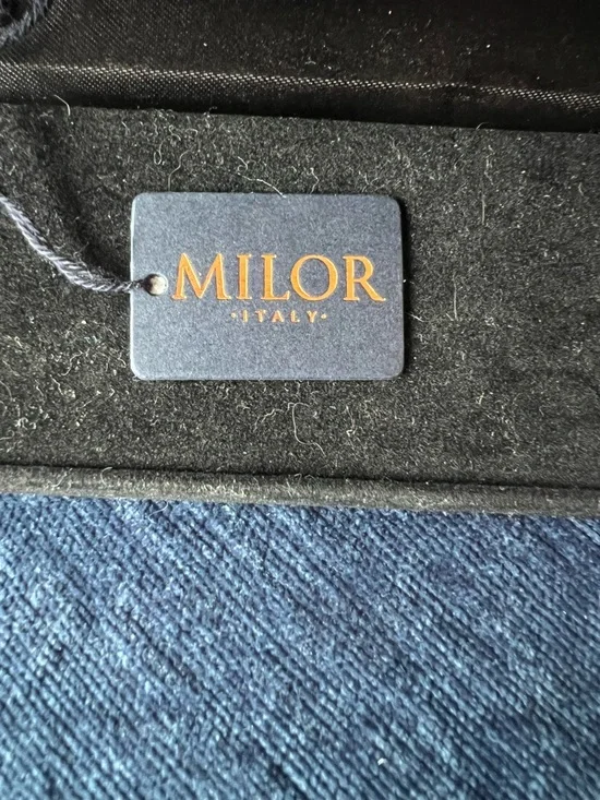 Milor Italy Bronze Leather Bracelet Black Strap Gold Tone Ring New in Box - Picture 7 of 16